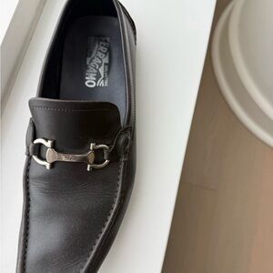 Salvatore Ferragamo Dark Brown Leather Loafers